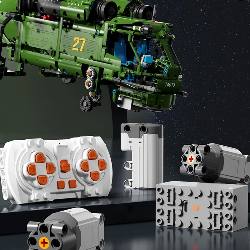 1800PCS Tecnico di Controllo Remoto Carta 27 Blocchi di Elicottero High-tech RC Fighter Soldati Mattoni Giocattoli Militari Per I Ragazzi