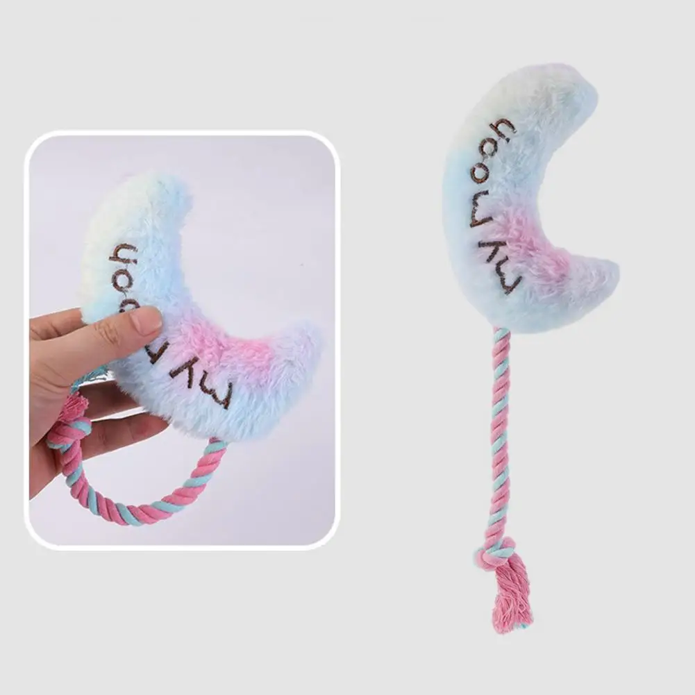 Animal-shaped Pet Toy Durable Squeaky Dog Toy with Teeth Grinding Feature Bite Resistant Cotton Rope Teething for Entertainment