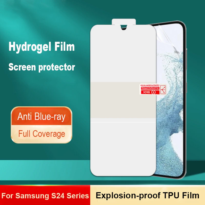 

100pcs Anti Blue Light Hydrogel Film Full Cover Screen Protector For Samsung Galaxy S24 S24Ultra S24Plus S24FE