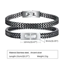 Men’s Steel Fox Tail Chain Bracelet #2