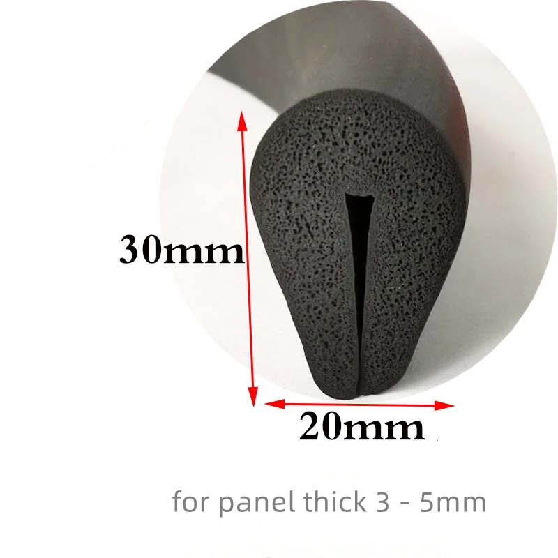 

Уплотнительная Губка из пенорезины EPDM, U-образная лента для стекла, металла, автомобиля, деревянной панели, крышка для кромки 30x20 мм, Черная