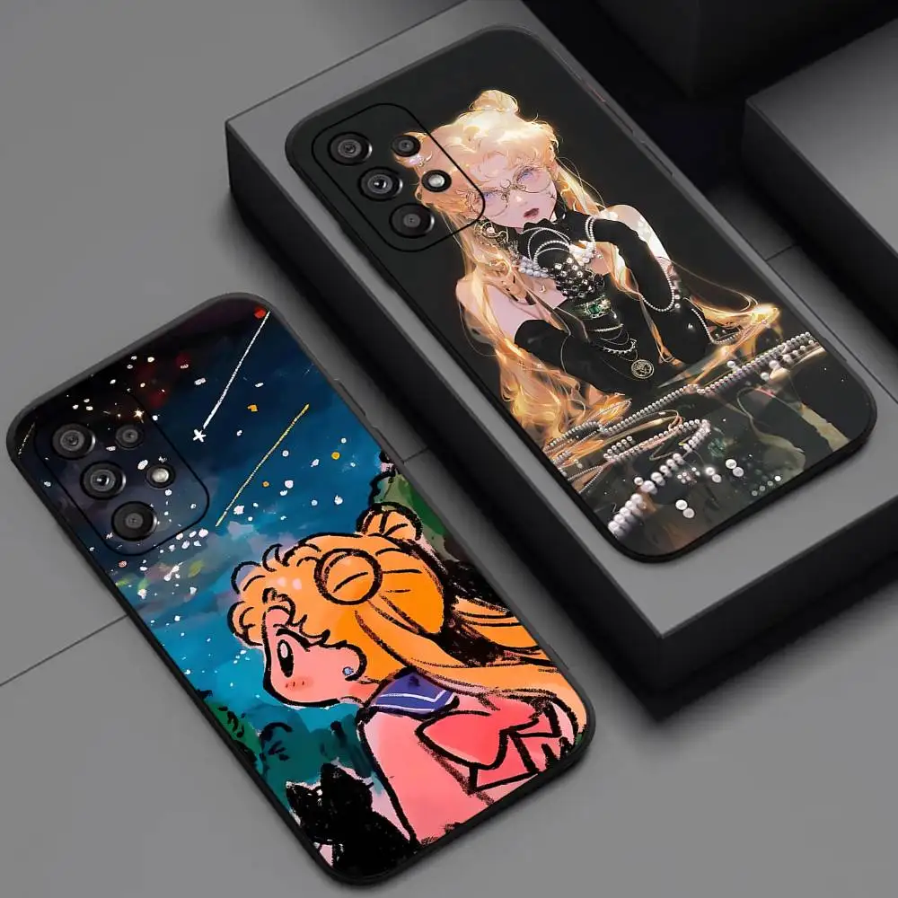 S-Sailores Cute Girl Moon Phone Case For Samsung A 52 53 21 32 13 12 71 31 51 40 72 73 70 22 42 50 30 20 21 shell