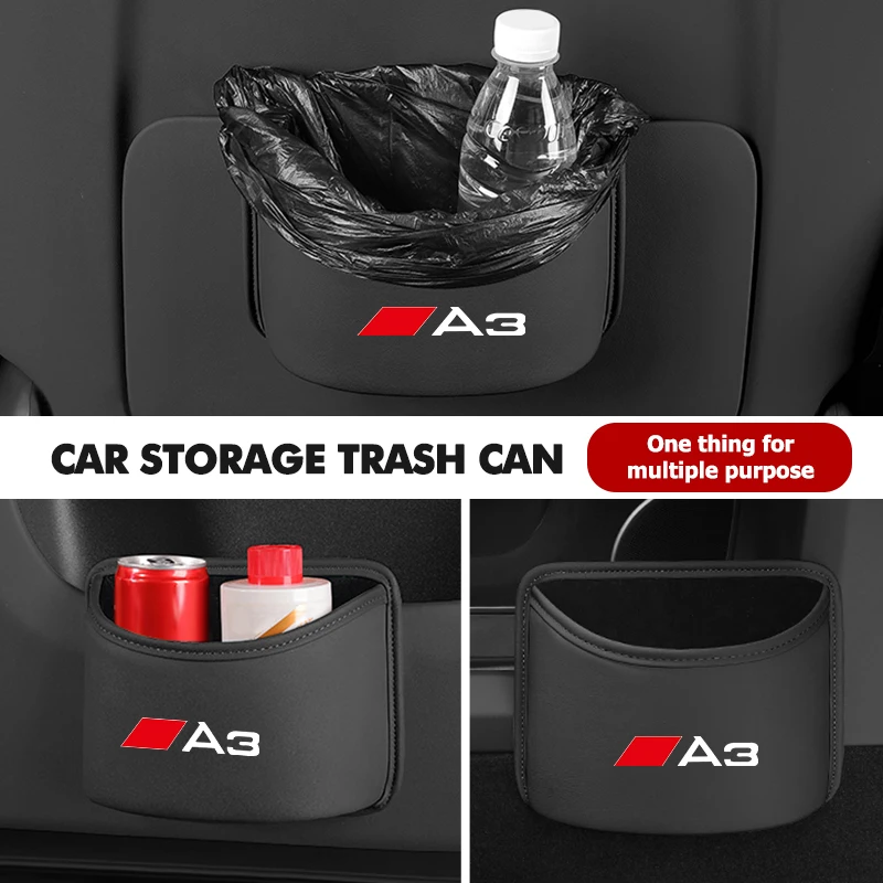 

Car Door Hanging Garbage Bin Trash Can Storage Bag For Audi Q5 A1 Q7 Q3 A8 Q2 A7 Q8 RS5 RS6 RS7 S7 S8 B6 B7 B8