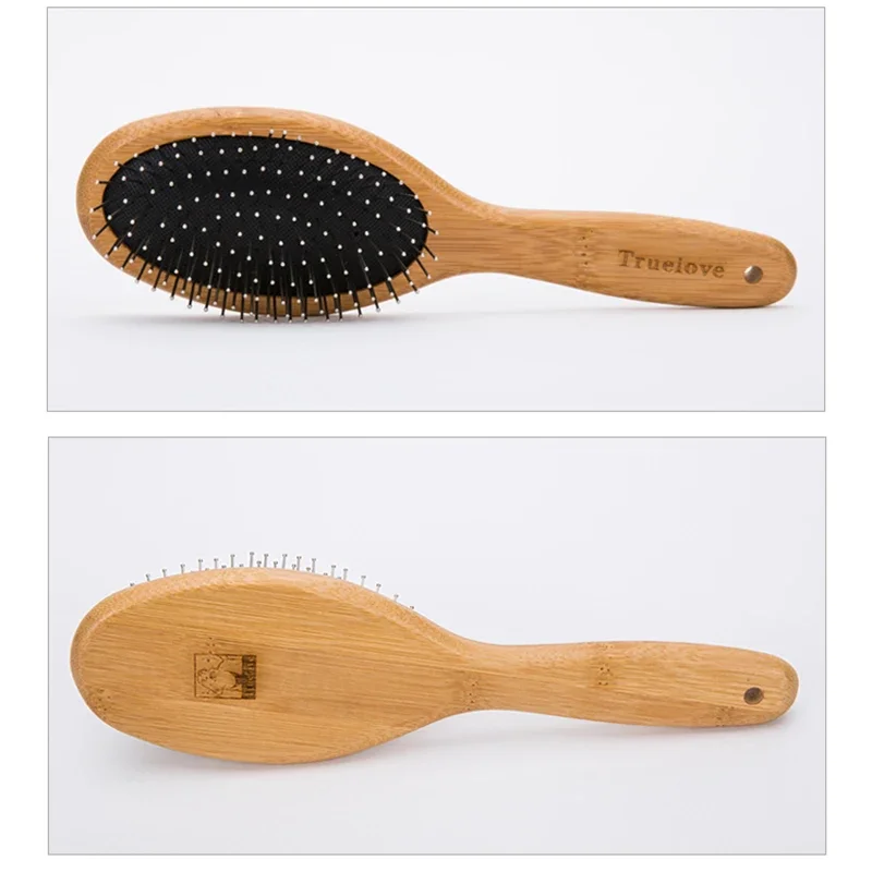 TrueLove Pet Bamboo Wood Brush TLK19131 Supplies Grooming Tool Care for Long and Short Hair Remove Comb for Dogs Cat the Tangle