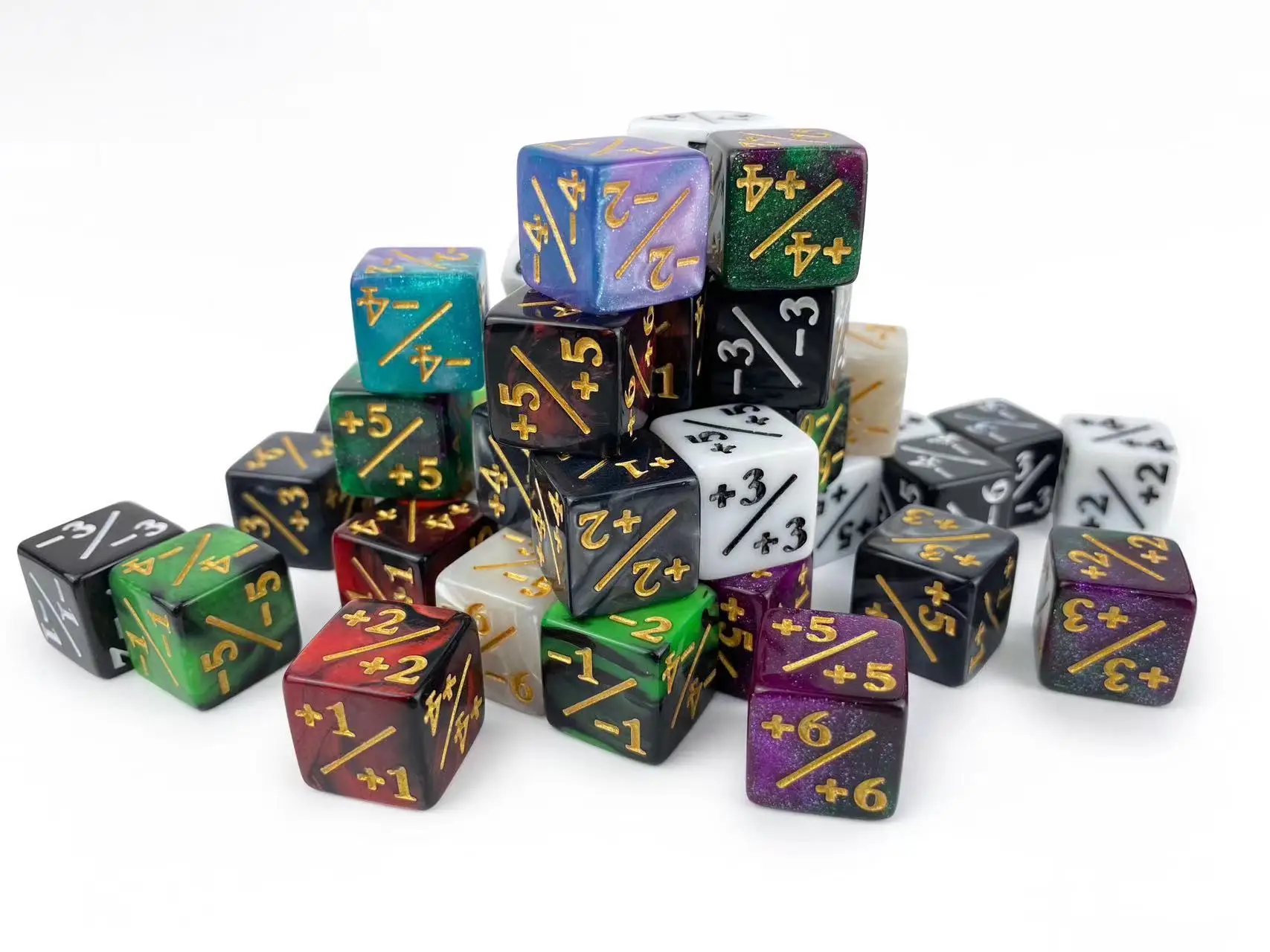 48 PCS Magic The Gathering MTG Counter Dice Marble Bulk Life Counters Tokens Dice CCG Creature Stats