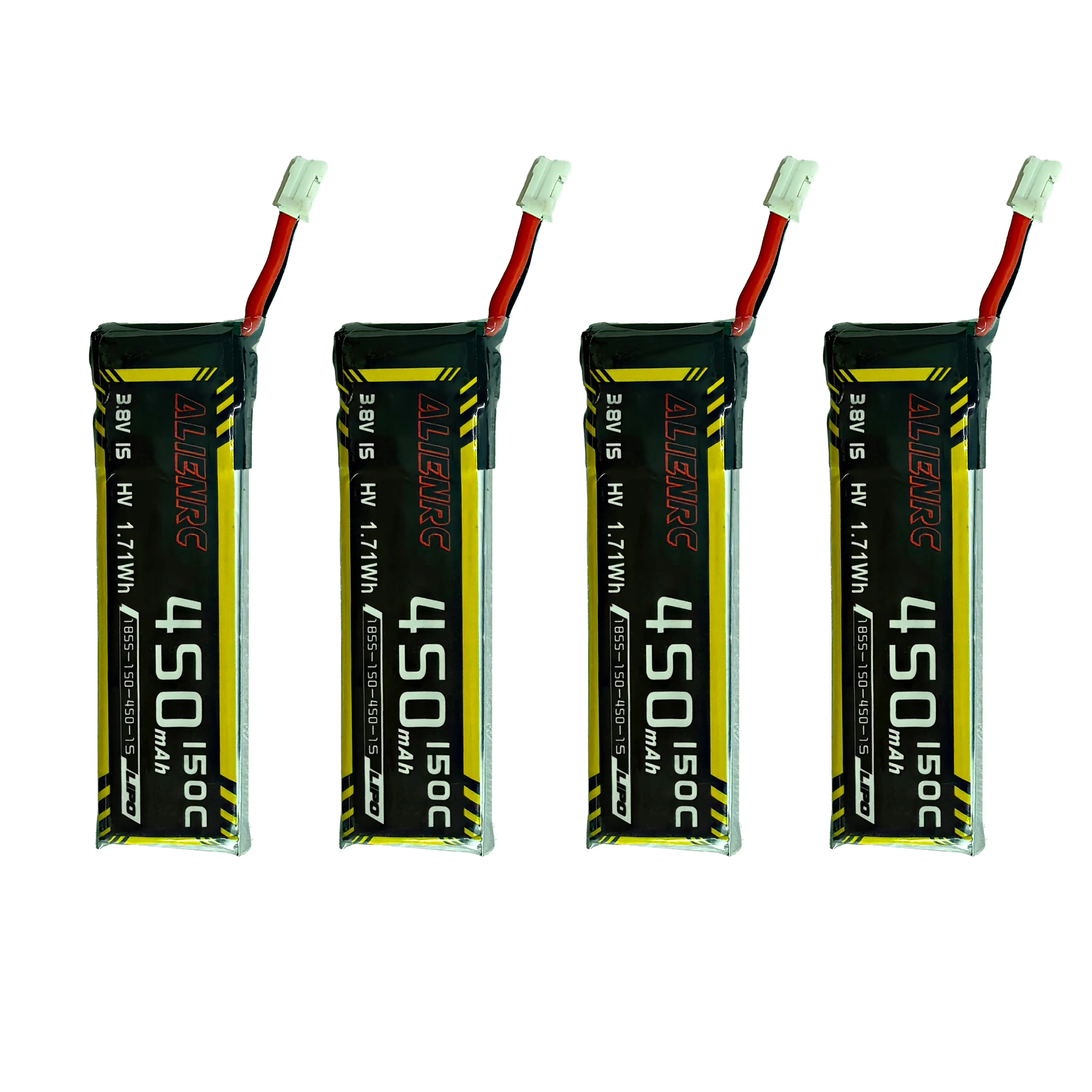 ALIENRC 450mAh 1S 150C 3.8V PH2.0 LIHV for 65-85mm mini fpv Tinyhawk/ Mobula battery