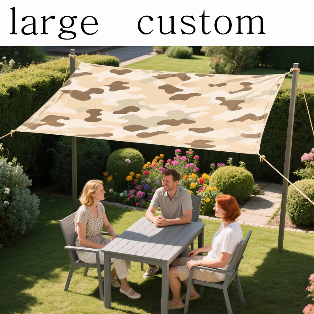 

Водонепроницаемый солнцезащитный тент-парус, утолщенный, большой, на заказ, из брезента, для защиты от дождя, уличный навес, тент-шатер для сада и кемпинга