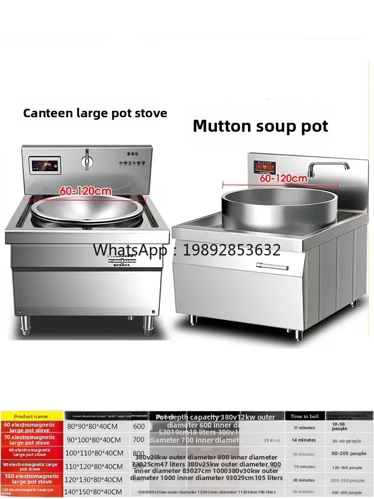 高出力電磁調理器 食堂用大型鍋コンロ 羊肉スープ 大型ホテル用電気調理器 シングルヘッド大型フライパンコンロ