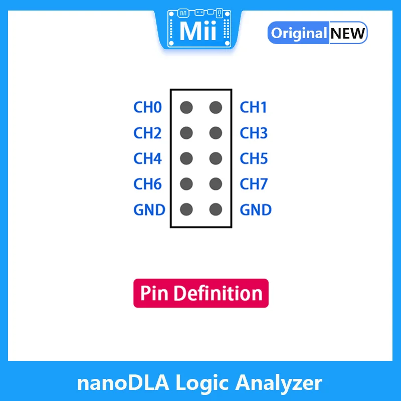 NanoDLA Logic Phân Tích Cánh Tay FPGA Gỡ Lỗi Công Cụ Giao Thức Phân Tích 24MHz Tỷ Lệ Lấy Mẫu 8 Kênh Mã Nguồn Mở Sigrok PulseView