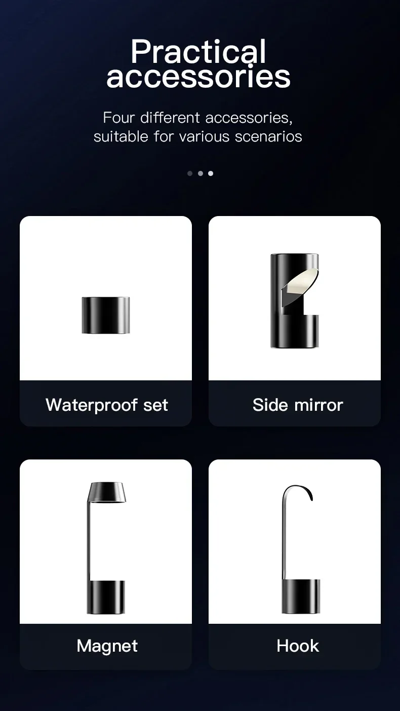 Y101 3 في 1 Micro-usb Usb و Type-c 8mm 10M كابل صلب منظار محمول USB Android المنظار