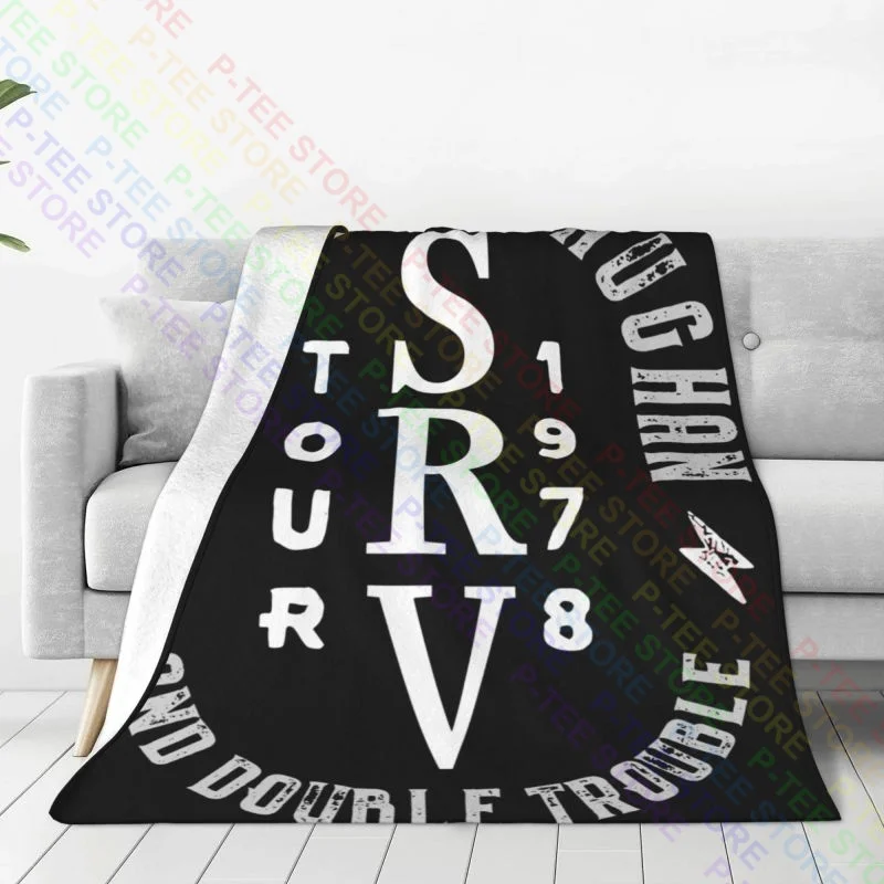 Stevie Ray Vaughan Srv Tour 1978 Double Trouble Guitarist Rock Blanket Thicken Lightweight Cover Blanket