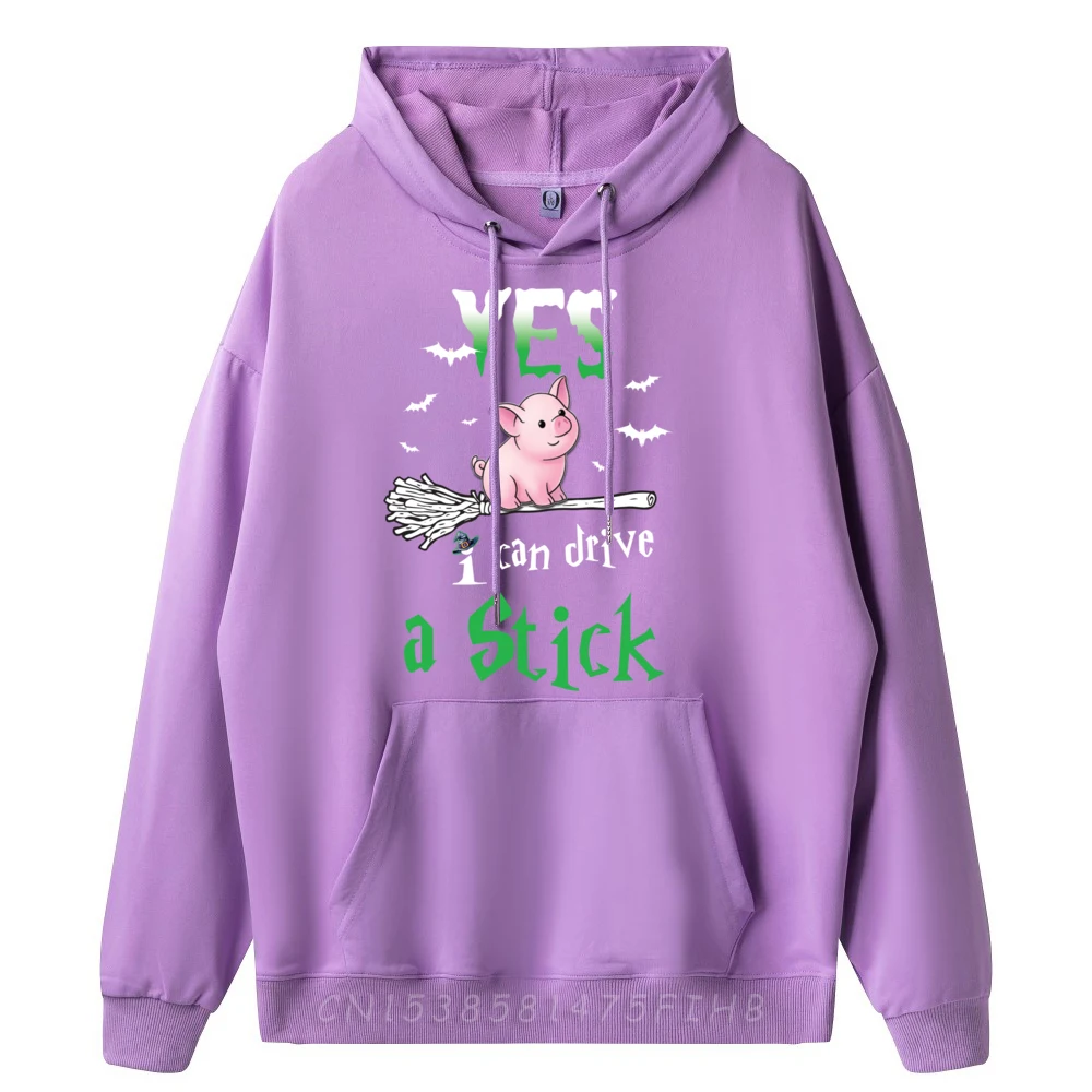 Yes I Can Drive A Stick Funny Halloween Pig Sports Hoodie Men Mens Sweater Tops Hoodie Eu Size Printed On