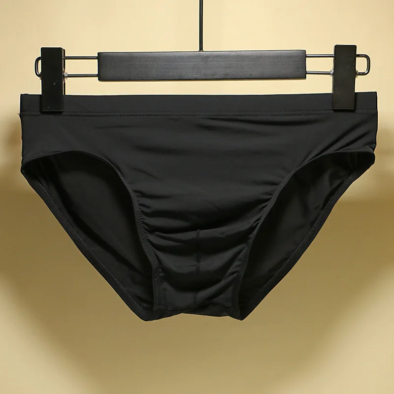 1pc Men\'s Fashion Sexy Low-rise Briefs Breathable Seamless Comfort Underwear Lingerie Solid Color Panties