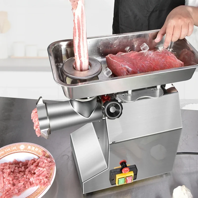 Meat grinder commercial automatic ground meat cutter bearingless electric high power stainless steel stuffed enema machine