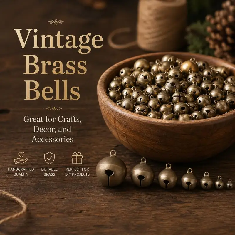 50/25 DIY-Basteleien 6~25mm Metall-Glöckchen Großpackung Feiertagsdekorationen Weihnachtsbaum-Zubehör – Detail 1
