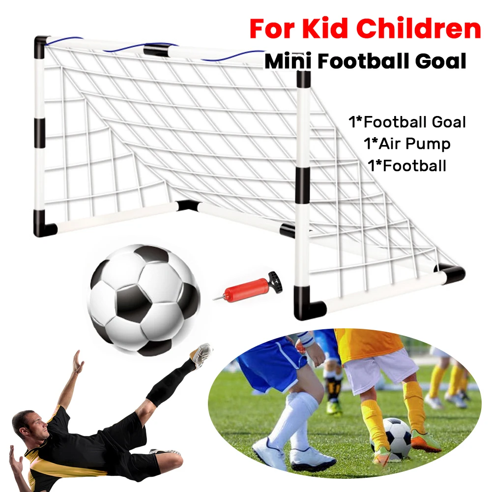 هدف كرة قدم قابل للطي مع مضخة وكرة هدف كرة قدم رياضي قابل للطي لتدريب كرة القدم في الأماكن المغلقة والخارجية