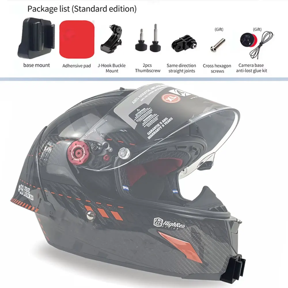 for Shark Race R Pro GP Helmet Custom Aluminium Chin Mount for GoPro Hero13 12 11 10 Insta360 X4 X3 Ace Pro2 DJI 4 5Pro Camera