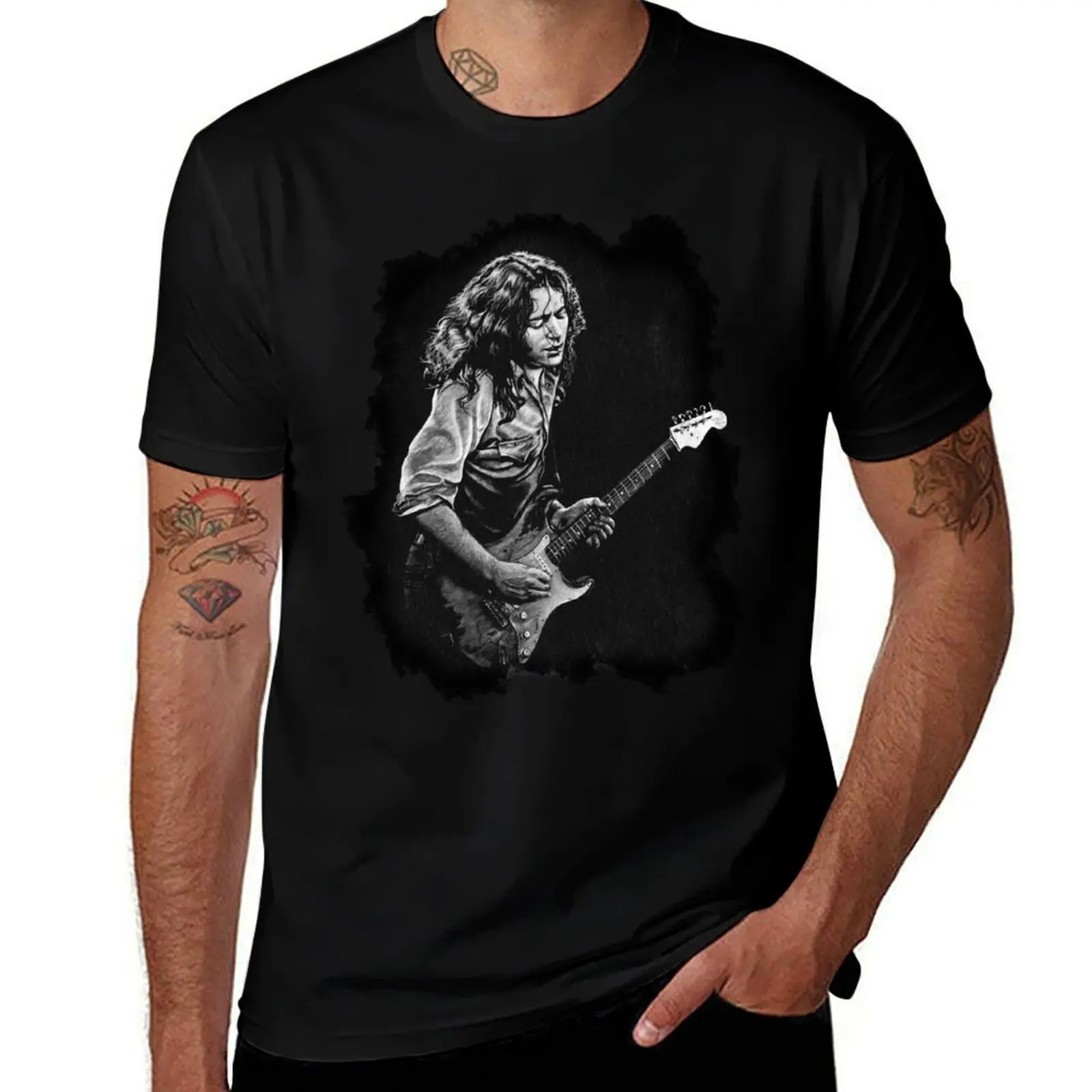 Rory Gallagher drawing T-Shirt t shirts with prints T-Shirt