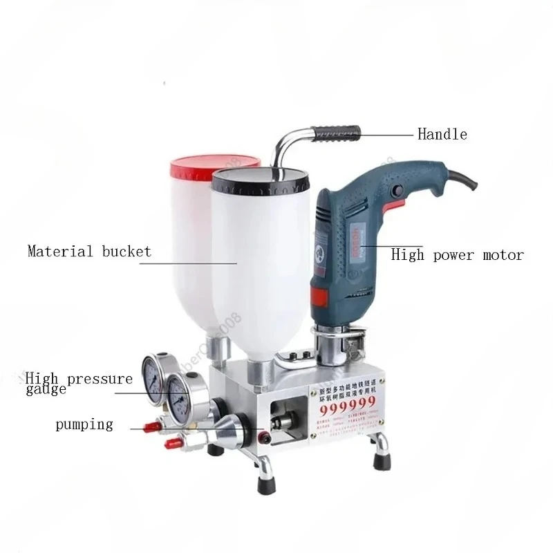 High Pressure Epoxy Grouting Machine Polyurethane Foam Injection Pump Crack Repair Plugging Machine Industrial Construction