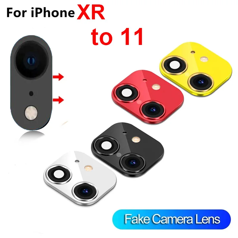 Fake Camera Lens Sticker Cover Screen Protector for iPhone XR Change to iPhone 11 Seconds Change XR to 11