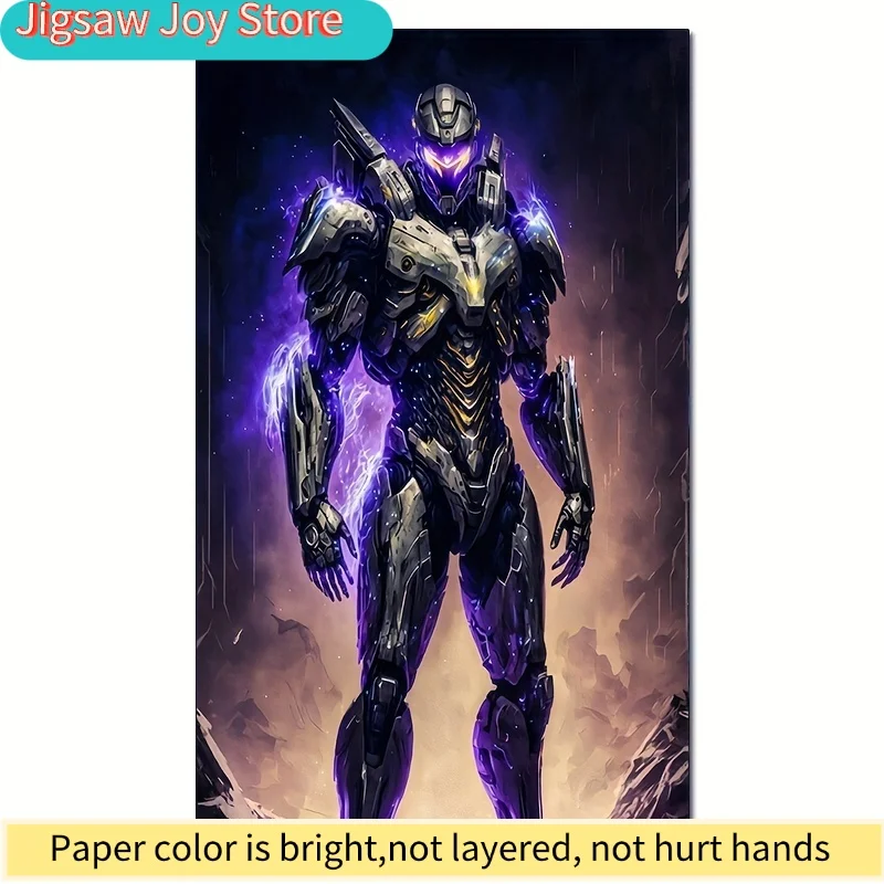 

DIY 5D Diamond Painting Kit, Large Size Master Level, Oil Canvas With Round Diamonds, Mecha Warrior, Advanced Mosaic Handmade