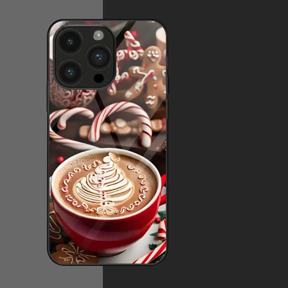 Winter C-Coffee C-Christmas MAISTO Phone Case Glass Phone Case For Iphone 16 15 14 13 11 12 Pro Max Xr X Xs 8 7 Plus