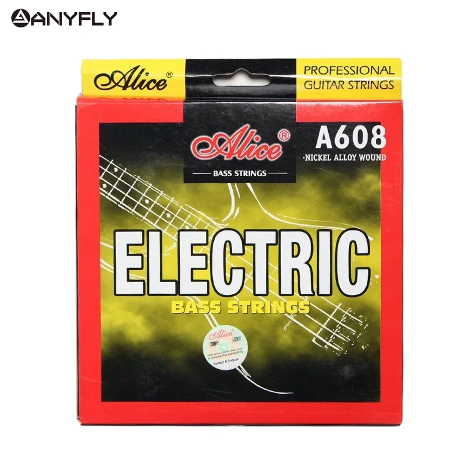 Alice A608 Electric Bass String 4-Strings Set Hexagonal Core Nickel Alloy Wound Medium Light for Choose