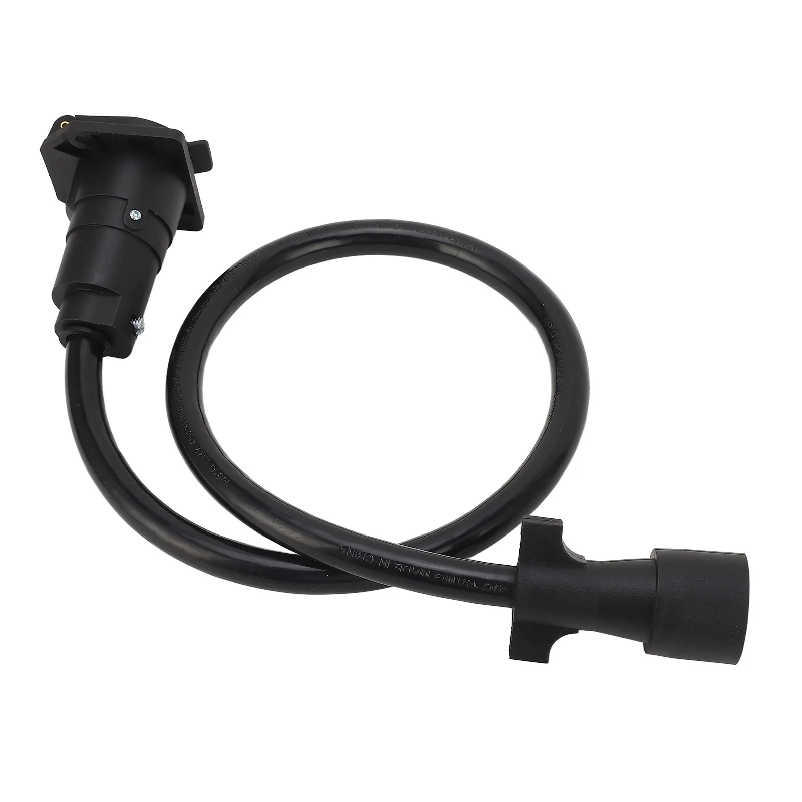 

7 Way Trailer Extension Cord 3FT RV Extension Cable Waterproof Double Prong Male Plug for Travel Trailer Caravan Camper