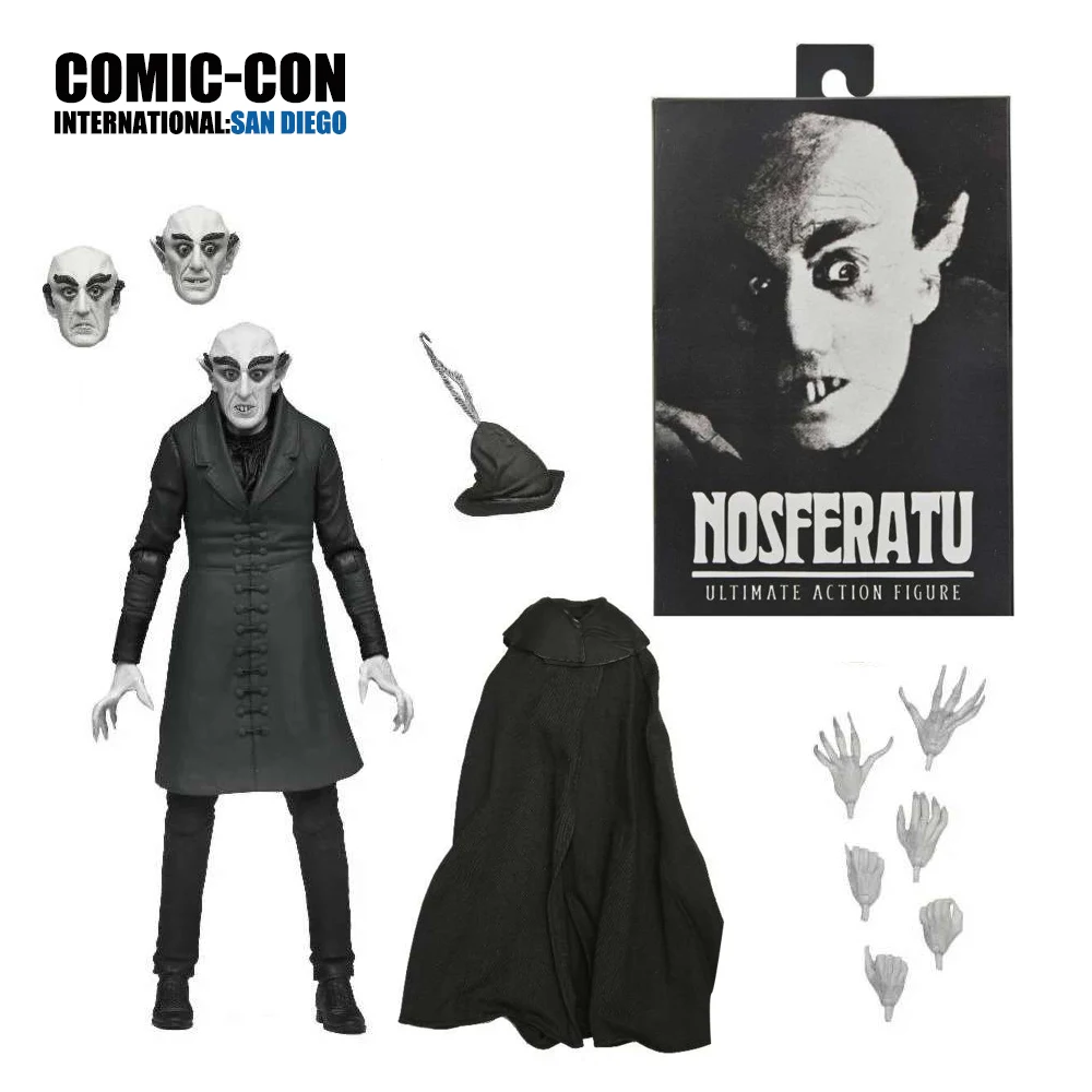 NECA Nosferatu Ultimate Count Orlok 7” Scale Action Figure (Black and White) Horror Toys Model Doll