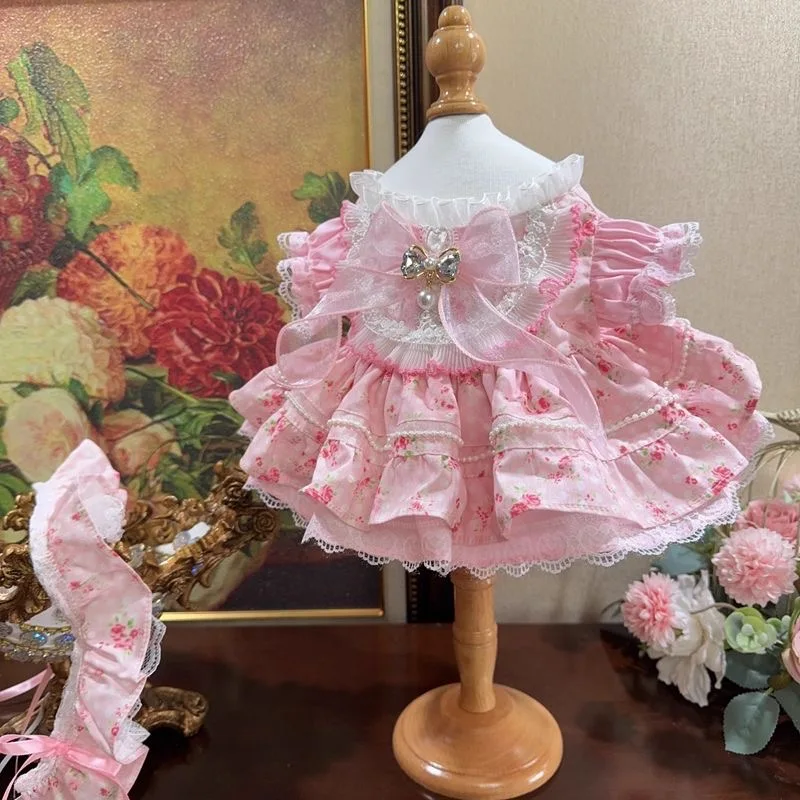 Vestiti per bambole in cotone stile rosa-dolce 15CM 20CM 40CM Spedizione gratuita