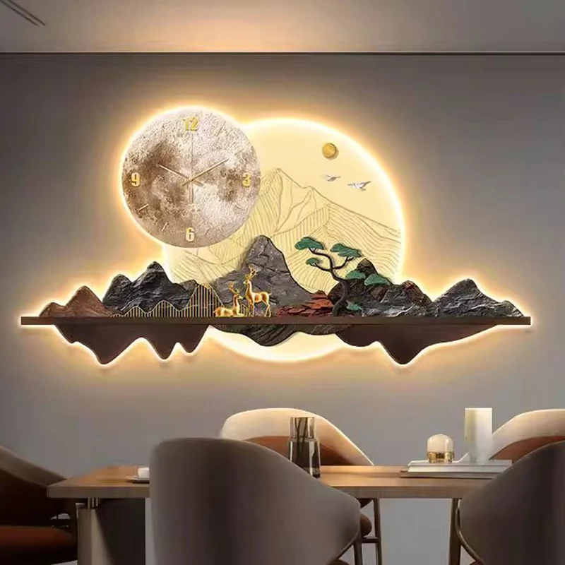 Modern Aesthetic Wall Watch Living Room Luxury Minimalist Nordic Wall Clocks Led Big Size Relogio De Parede Room Decorations