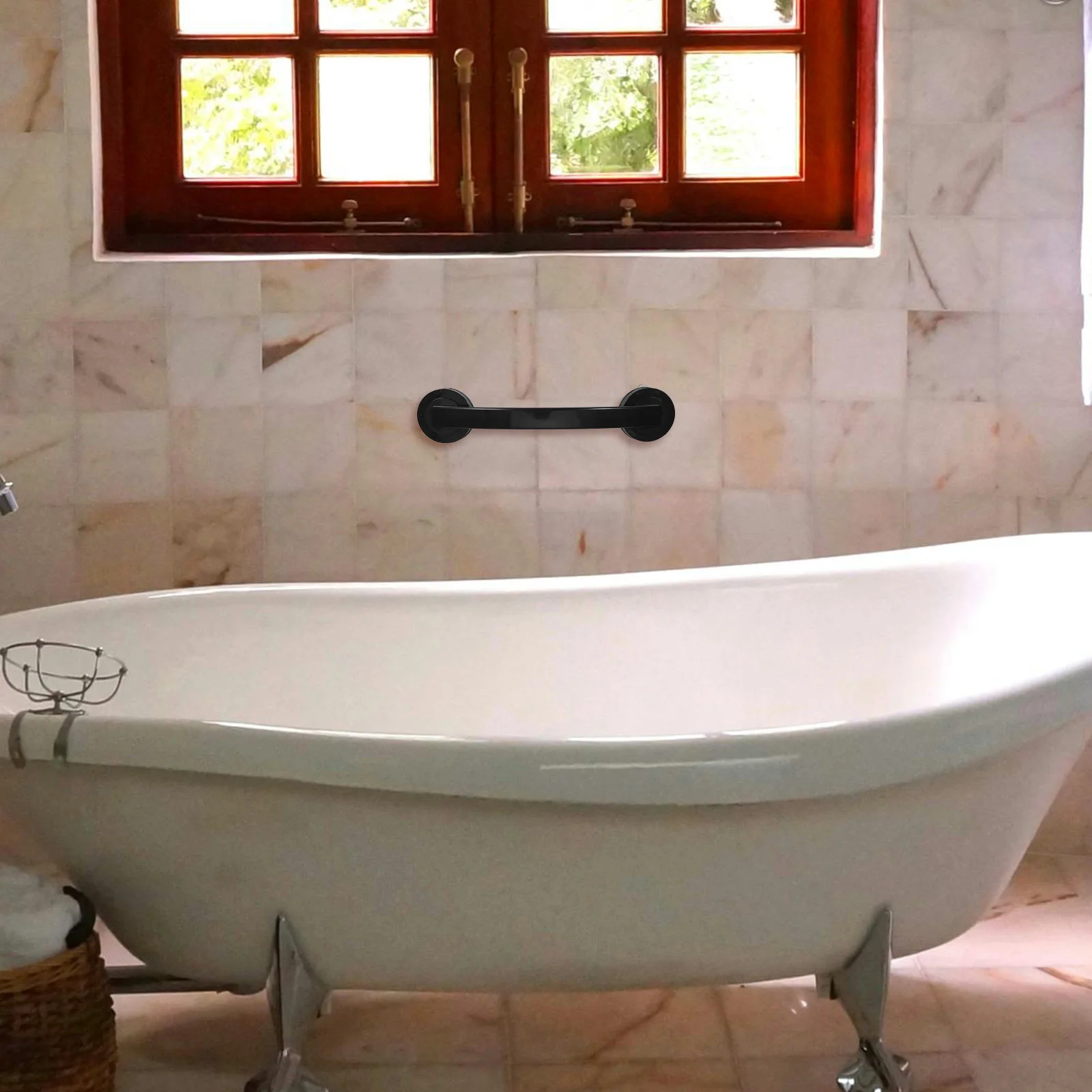 

Bathroom Grab Bar Shower Safety Handrail For Elderly Non-Skid Bathtub Support Towel Bar Use Left Or Right Wall Mount