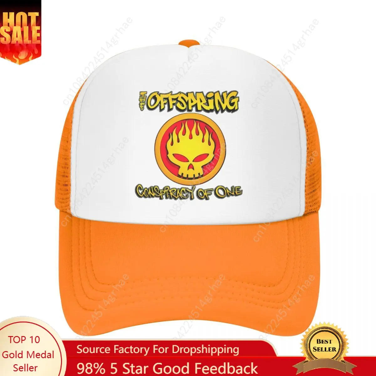 

The Offspring Music Trucker Caps Unisex Outdoor Dad Hat Trucker Hat Dad Hat Adjustable Polyester Mesh Baseball Caps Summer