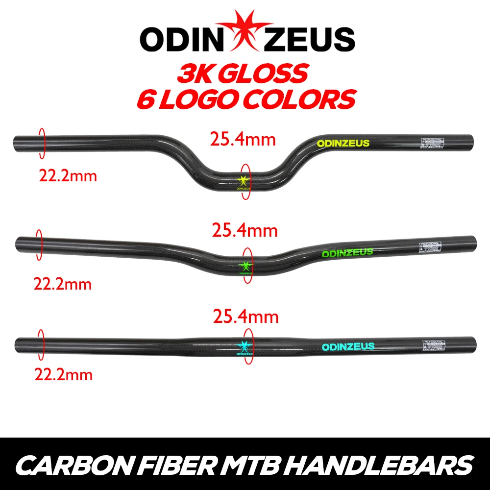 

ODINZEUS 3K Gloss Carbon Fiber MTB Handlebars, Ultralight Bike Handlebars, 25.4mm, For BMX/Folding Bikes, 580mm,Bike Accessories