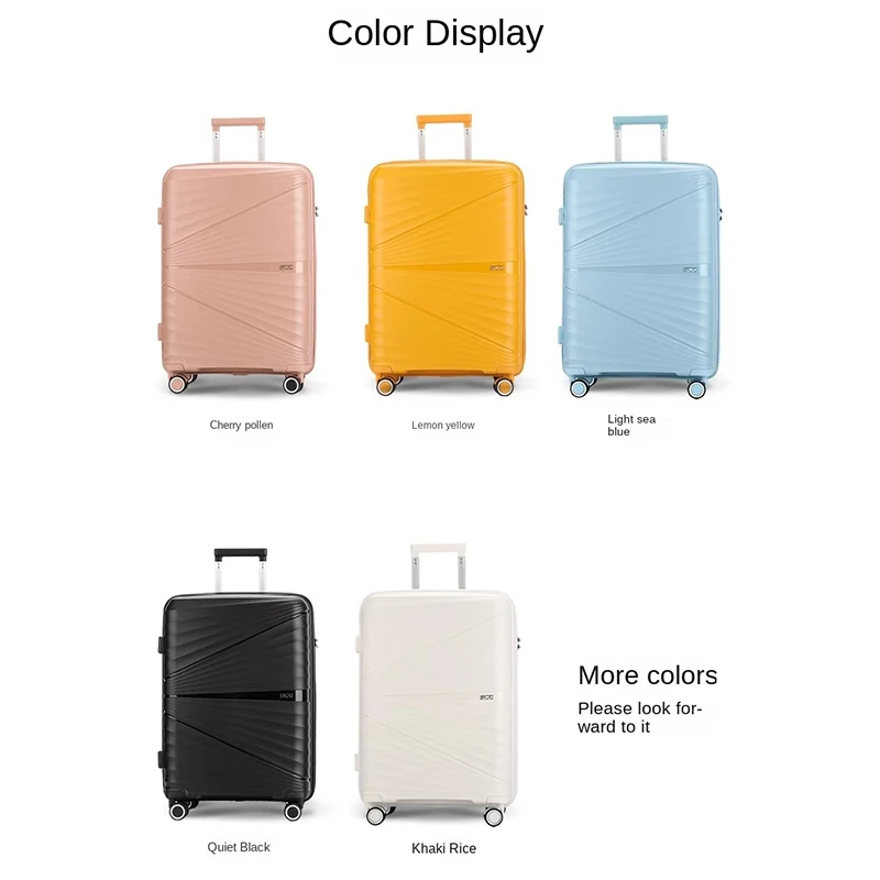 High Appearance Level Luggage 20" 24" Light Travel Business Trolley Case Password Suitcase Zipper Password Lock Universal Wheel