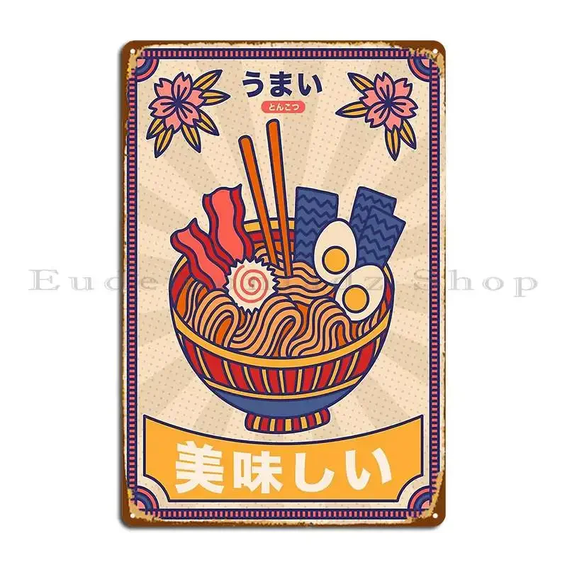 Japanese Ramen Noodles Bisly Metal Sign Create Classic Decoration Cinema Print Tin Sign Poster