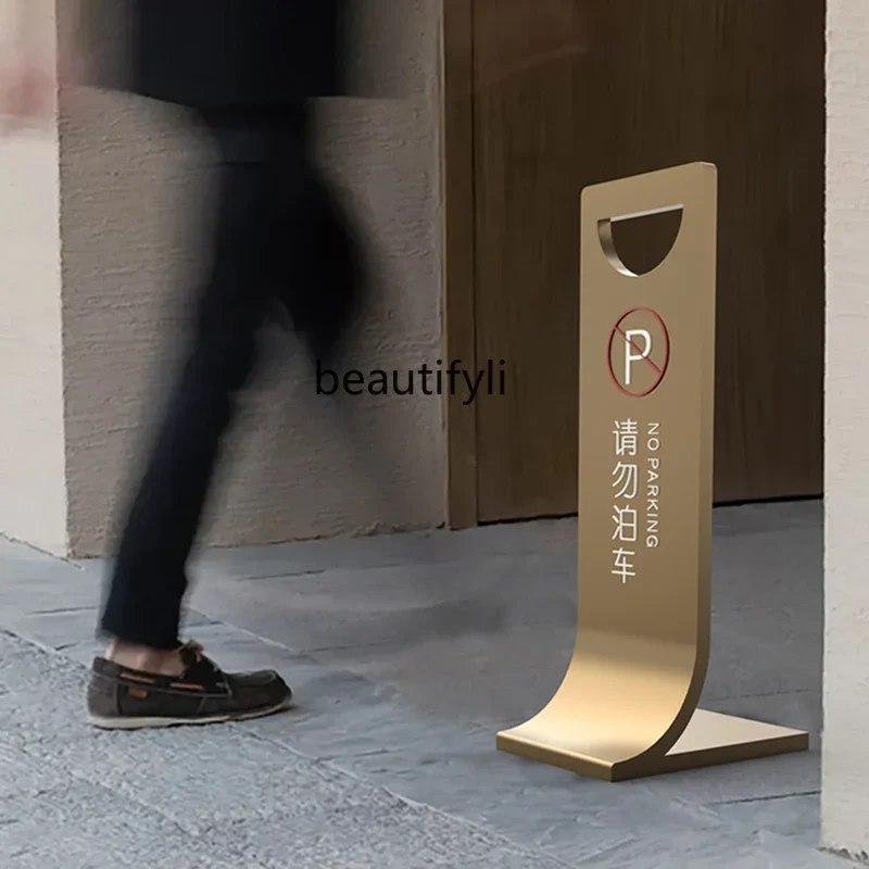 

xz1Parking space prompt plate, steps slide carefully, special parking space for prompt plate, stainless steel customization