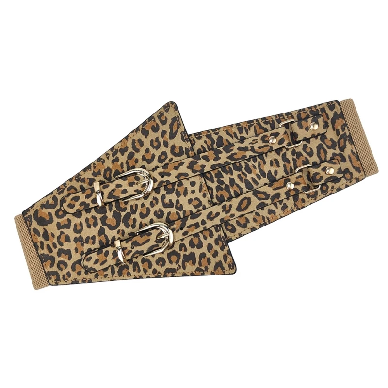 Cinto versátil com estampa leopardo, cinto casual negócios, durabilidade para festas, viagens roupas casuais