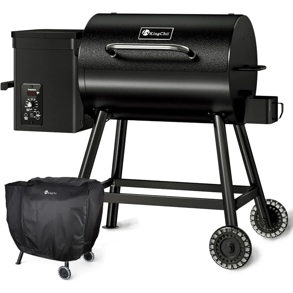 Electric Wood Pellet Grill & Smoker, 456 SQ.IN Grill Capacity, with PID Temperature Control (180-425°F)