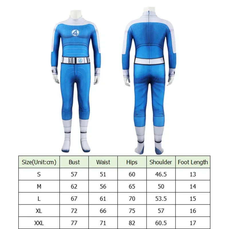

COSda@Kids Thing Human Torch Reed Richards Susan Storm Richards Cosplay Jumpsuit Outfit Halloween Carnival Party Costume Bodysui