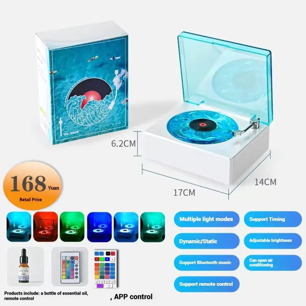 Retro Style White Noise Bluetooth Speaker with Night Light Function USB Rechargeable Mood Lamp for Bedroom Home Decor Sleep Aid