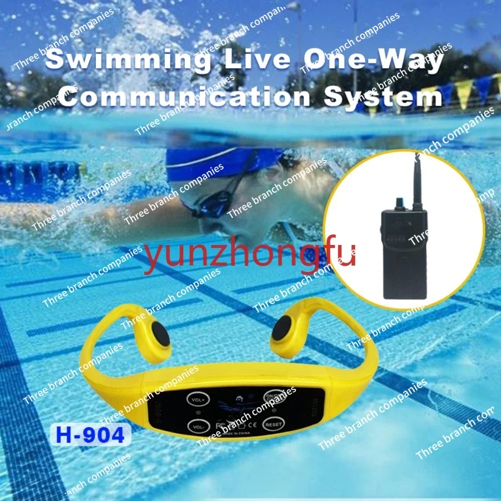 Headset Headphone for Swimming Coach Training Three Generations H904j Waterproof Radio Walkie-talki Bone Connection