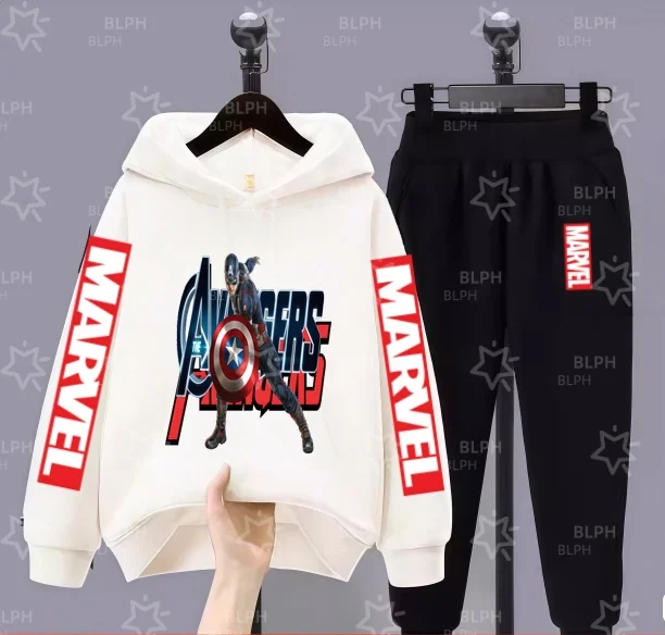 

Marvel Avengers Kids Hoodie Set Sweatshirt Tracksuit Boys Girls Casual Wear