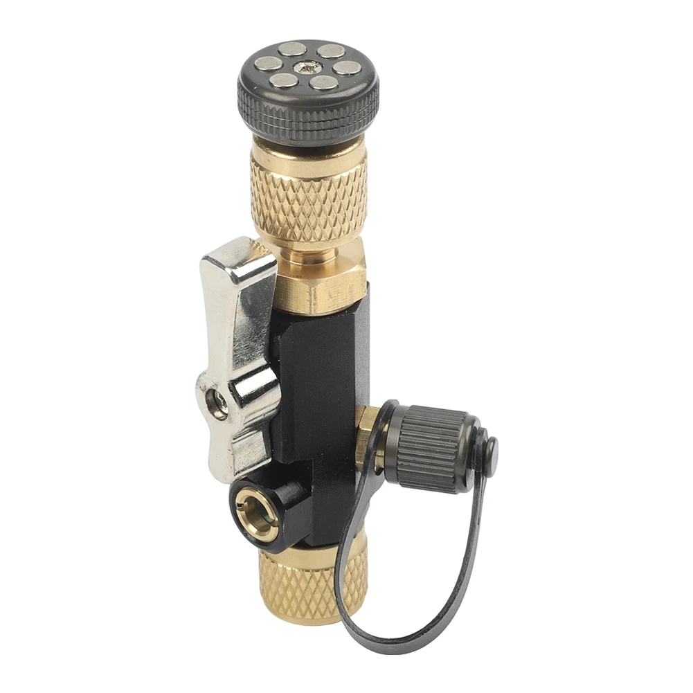HVAC For R22 Service Tool Dual Valve Core Extractor with Sight Glass for Visual Confirmation Copper Alloy Material