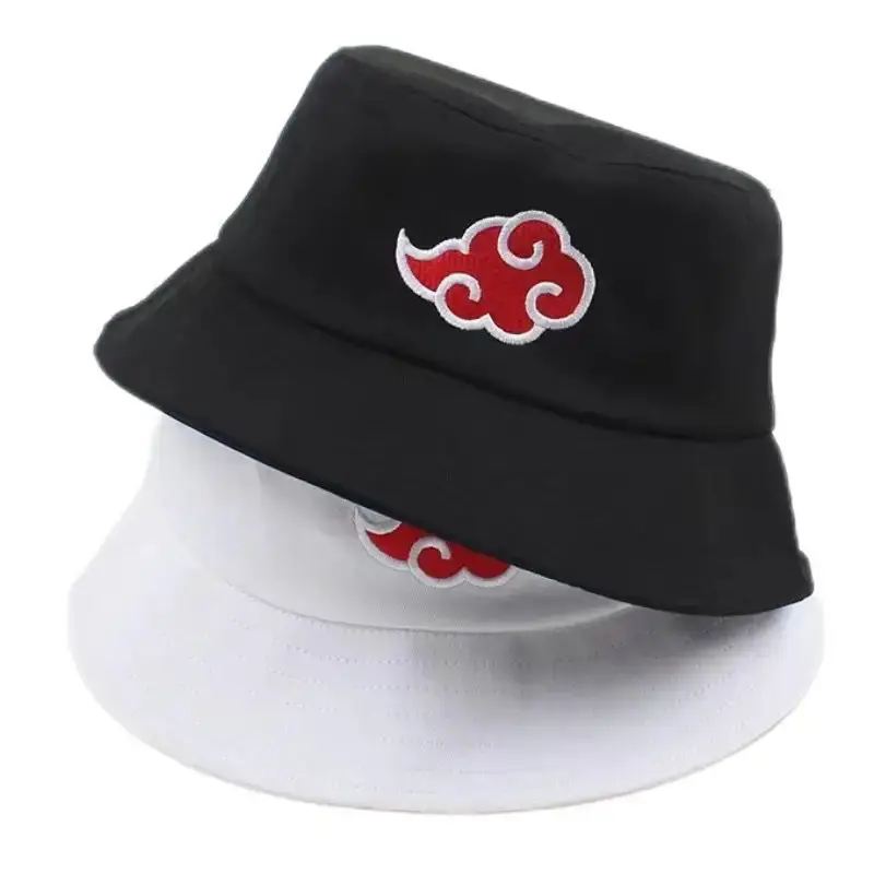 Naruto Men Women Coconut Tree Bucket Hat Cotton Printing Hip Hop Fisherman Panama Sun Hat Outdoor Street Casual Visor Bucket Cap