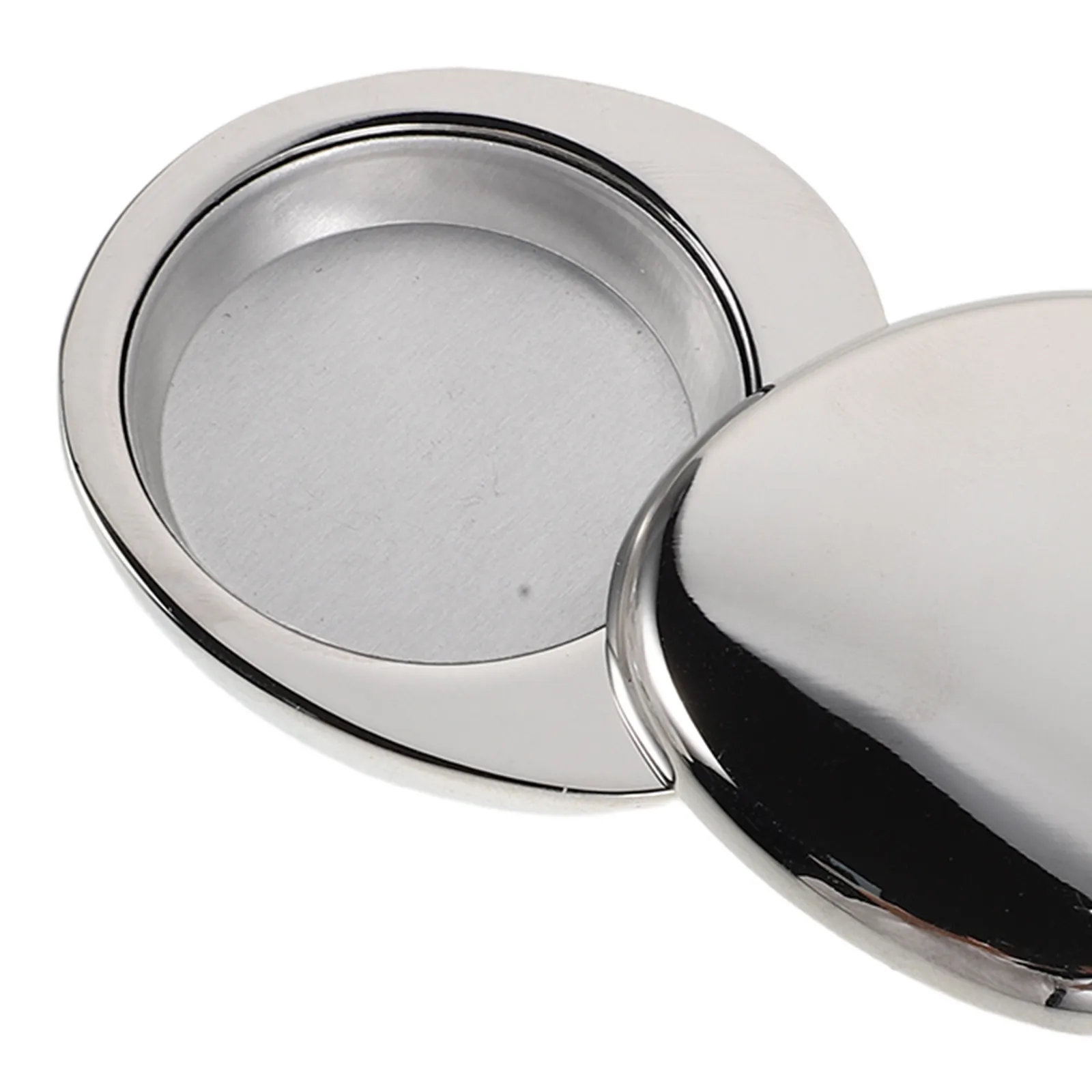 Solid Cologne Case Silver Aluminum Alloy Refillable Balm Holder Rotation Lid Portable Travel Container Mini Perfume