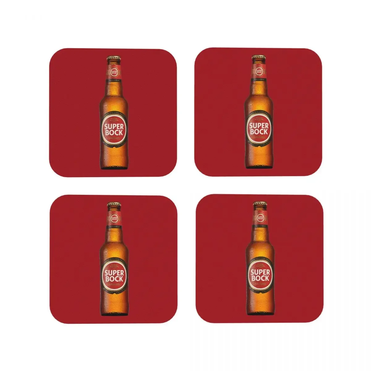 Super Bock Coasters Kitchen Placemats Non-slip Insulation Cup Coffee Mats For Decor Home Tableware Pads Set of 4