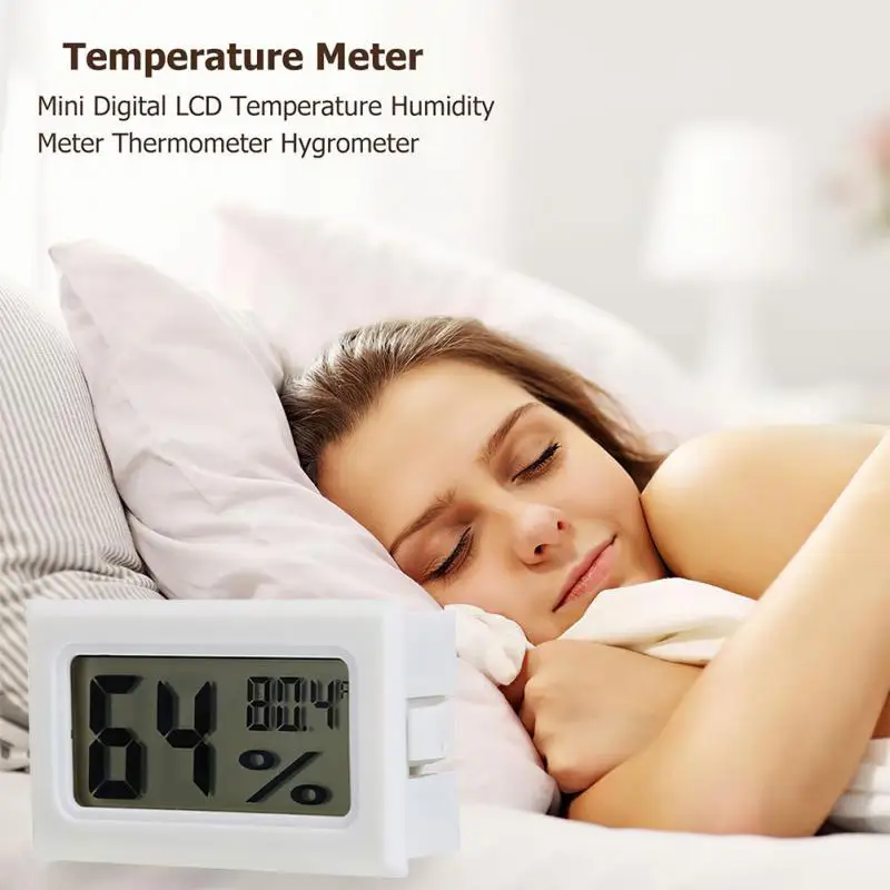 Mini LCD Digital Display Termohigrômetro, incorporado Termômetro, Sensor de Temperatura, Medidor de Umidade, Medidor, 1 Pc, 3 Pcs, 5Pcs