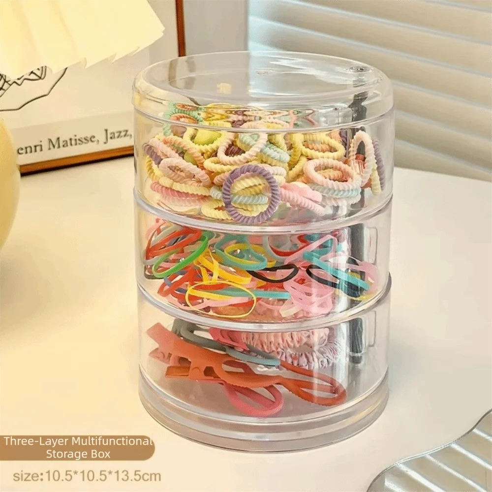 Haarschmuck-Organizer-Box, staubdicht, multifunktional, drehbare Aufbewahrungsbox, Aufbewahrungskoffer für Kopfbedeckungen – Detail 7