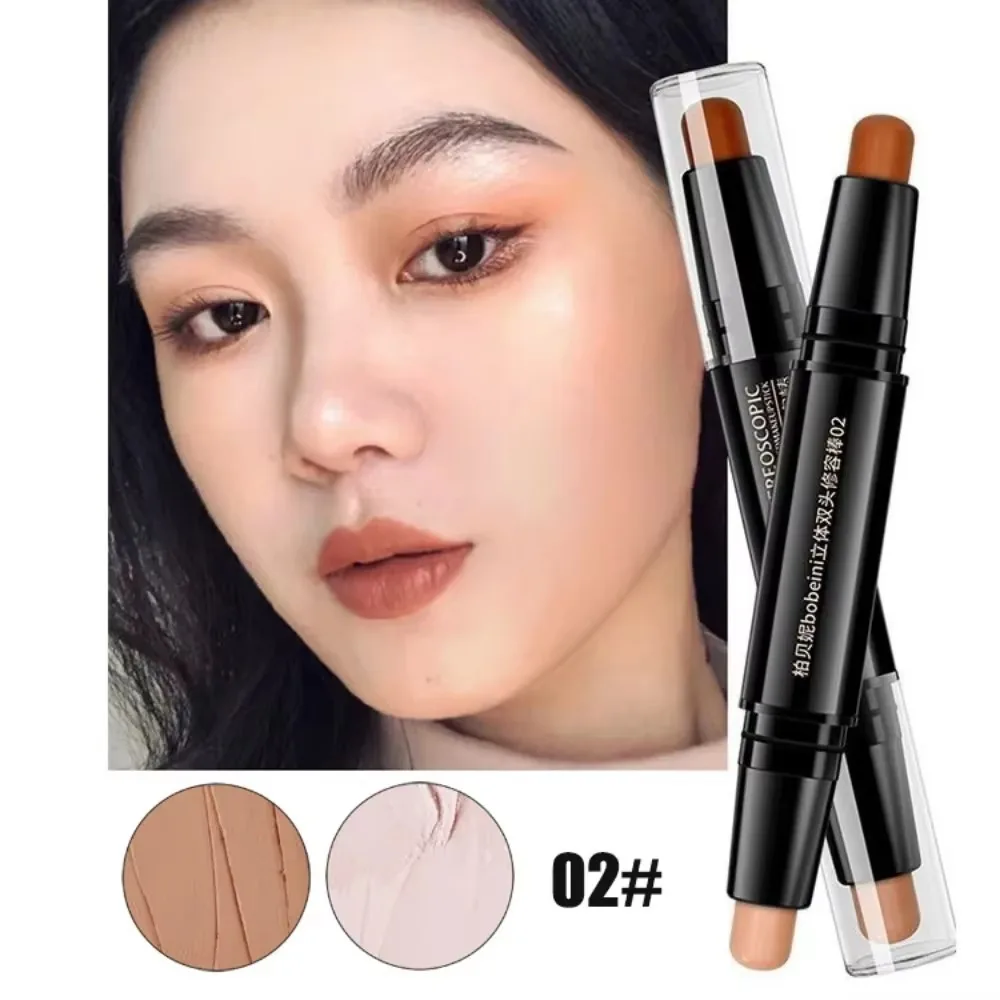 High Quality Double-headed V Face Contouring Stick Face Makeup 2-in-1 High Nose Bridge Shadow Long Lasting Face Brighten Stick
